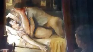 Beauté brune ludique vieilles cougars nues Angeline se déshabille et se masturbe